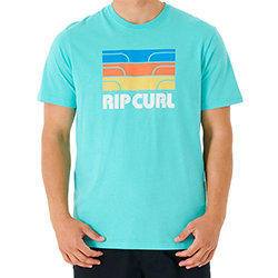 T-shirt Surf Revival Waving aqua